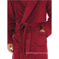 mens shawl collar fleece bathrobe custom luxury bathrobe